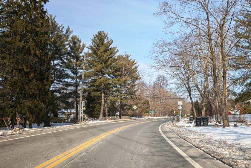 Route 45 in Chestnut Ridge, New York