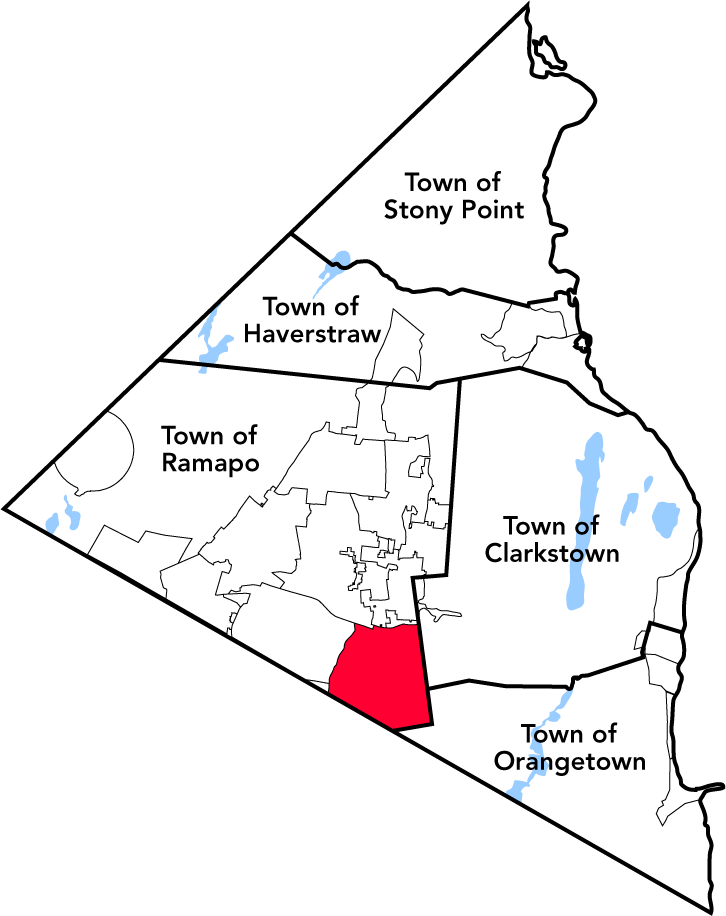 Location of Chestnut Ridge within Rockland County
