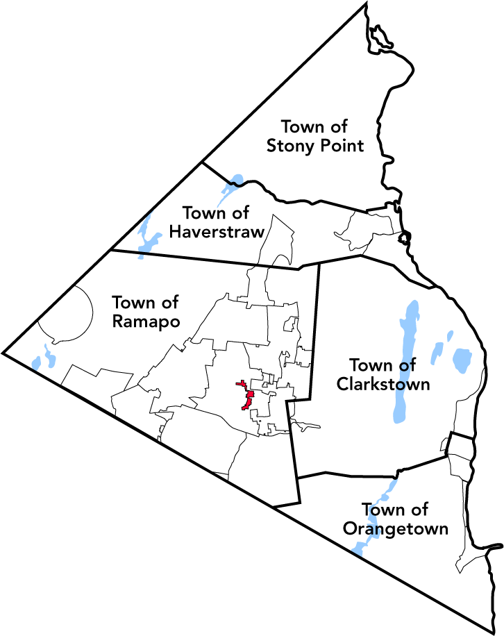 Location of Kaser within Rockland County